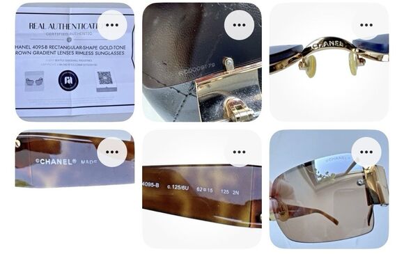 Chanel 4095-B Crystal CC Sunglasses Y2K Gold Brown Gradient Tortoise Authentic main image 12